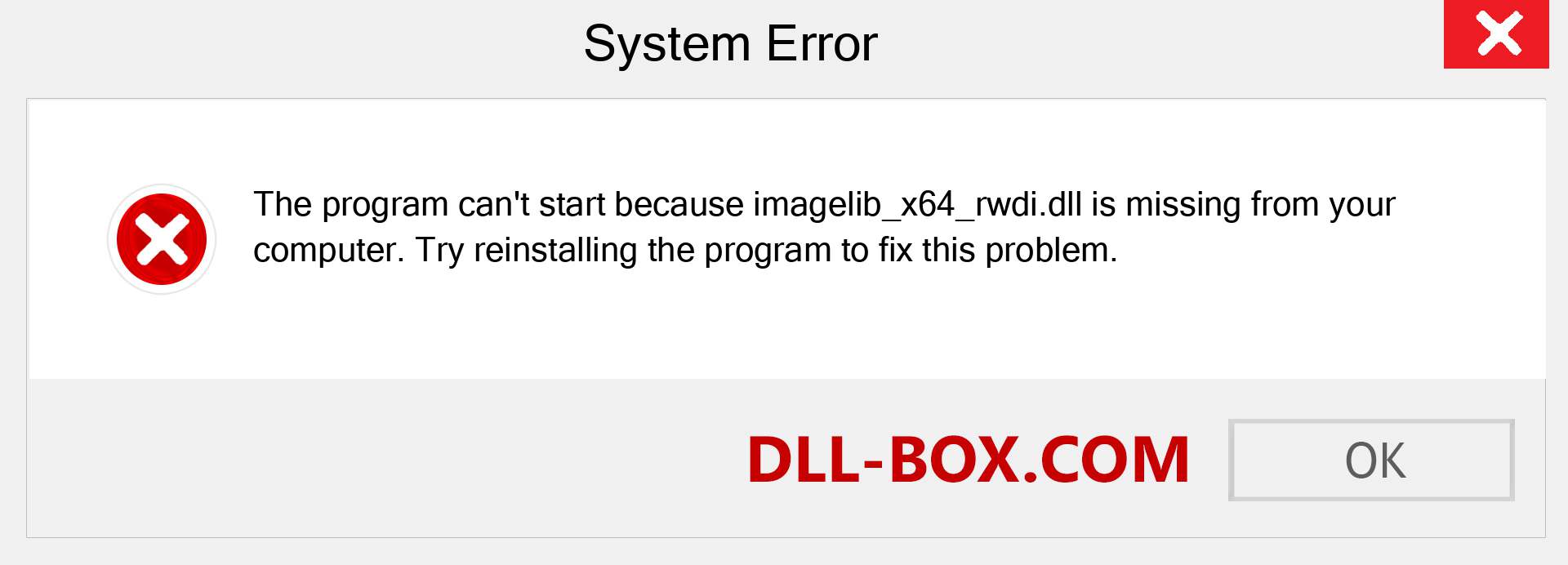  imagelib_x64_rwdi.dll file is missing?. Download for Windows 7, 8, 10 - Fix  imagelib_x64_rwdi dll Missing Error on Windows, photos, images